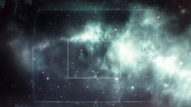 Spaceship HUD, Holographic Data Readout, AI Generated