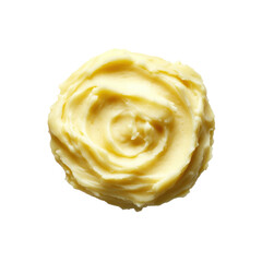 Close-up image of smooth creamy mashed potatoes on a transparent background. Ideal for food blogs, recipes and culinary websites