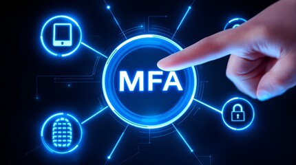 Obraz premium Multi-Factor Authentication in Action: Enhancing Cloud Computing Security with Virtual Controls