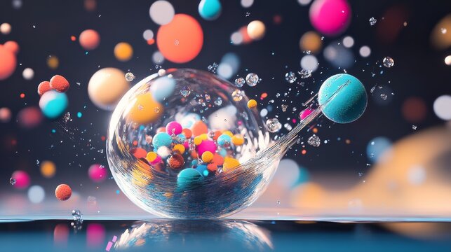 Molecule. Chemicals, micro and macronutrients. Periodic table of Mendeleev. Microelements necessary for humans. 3d render.