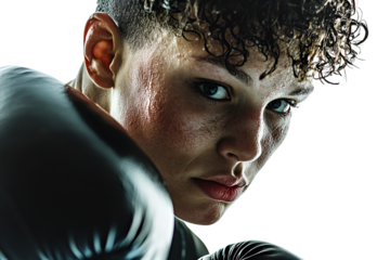 man with boxing gloves isolated