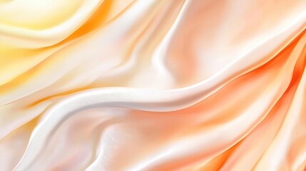 Ethereal Floating Silk Fabric with Subtle Watercolor and Champagne Tones