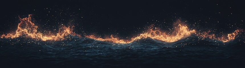 The fiber optic integration concept is brought to life by flowing orange waves that create a dynamic visual effect against a dark background