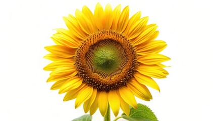Fototapeta premium Sunflower on White Background
