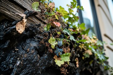 Cultural heritage and traditional identity evoke a sense of pride, as seen in the wooden architectural detail with intricate carvings set against a sunny backdrop