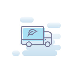 Eco Truck vector icon