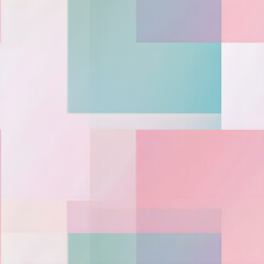 Fototapeta premium A pastel gradient background with squares in different shades of pink, blue, and green, creating an abstract pattern.