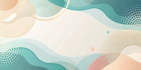 Fototapeta premium Abstract Pastel Wave Design with Organic Shapes and Lines for Modern Backgrounds