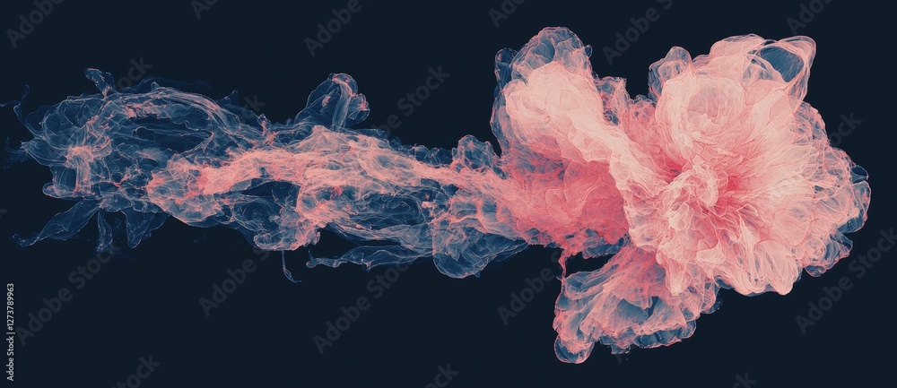 Poster a mesmerizing visual depth is created by dynamic light trails flowing horizontally, set against a fu