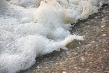 water flowing into the river