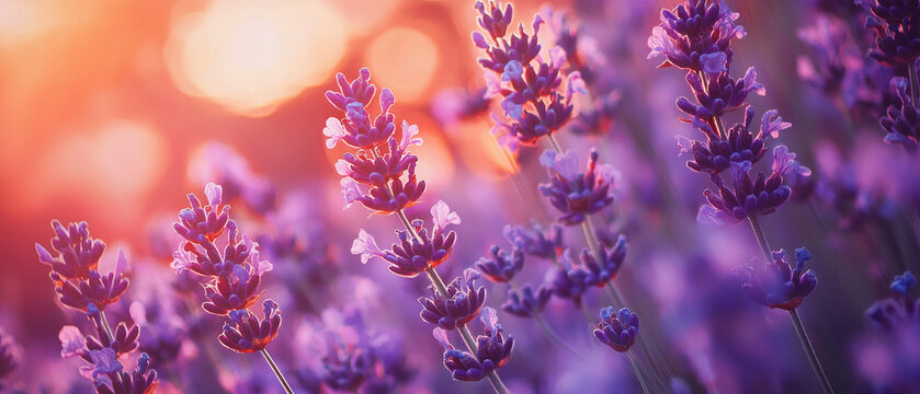 Sunset Lavender Field