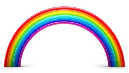 Rainbow Arc on White Background