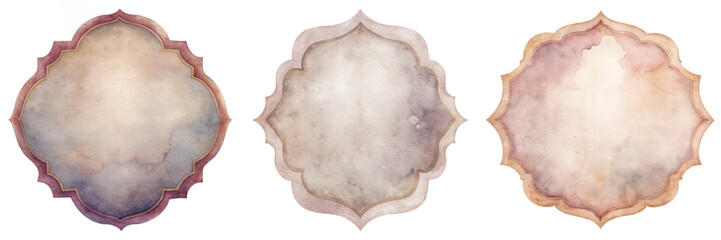 Elegant watercolor frames, vintage design, soft pastel colors, decorative borders, artistic backgrounds, versatile for invitations.