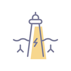 Tidal Energy vector icon