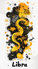 Illustration of a character representing the zodiac sign Libra, symbolizing balance, harmony, and justice. The design features iconic Libra elements in a stylized form.