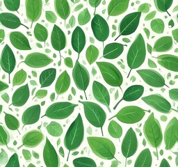 Illlustration of green environment with fresh leaves.