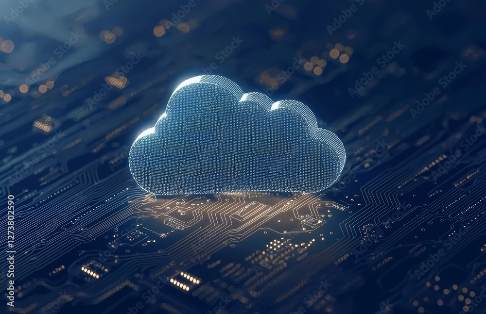 Poster the concept of cloud computing and online storage technology involves a network of business computer