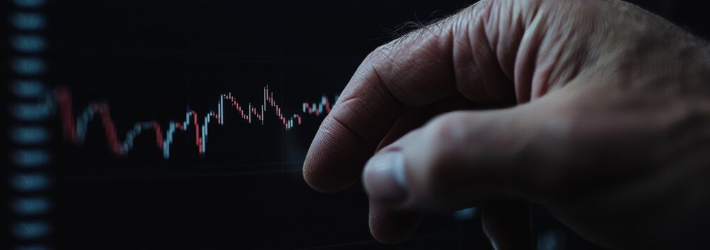 Economy growth is driven by financial data, investment market profit, and a well-planned strategy, as a businessman reviews a chart of successful finance business, analyzes sales data, and navigates