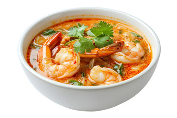 Tom Yum Kung, Tom Yum soup, which is a common dish in Asian restaurants. Isolated on white background.