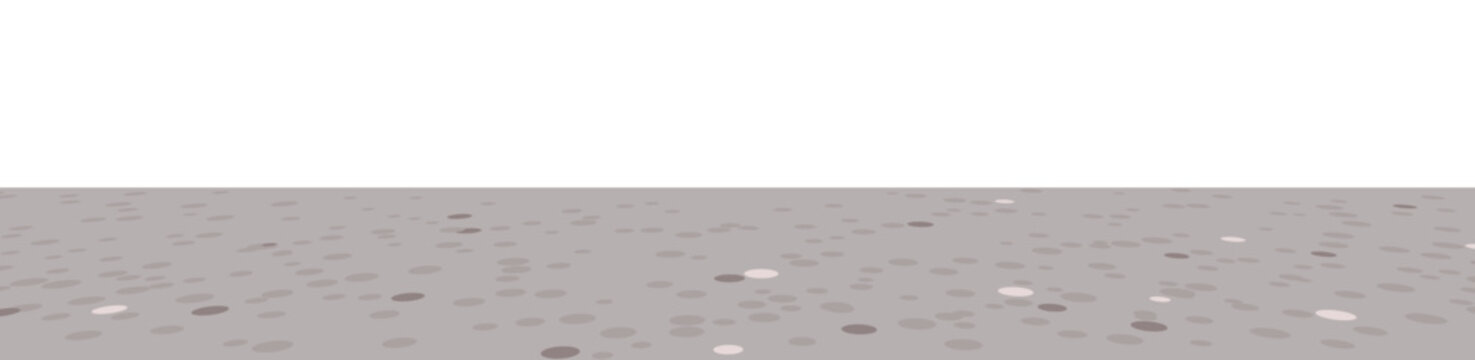 Landscape ground vector illustration isolated on white. Cobblestone or gravel road in flat cartoon style for illustrations or games. 