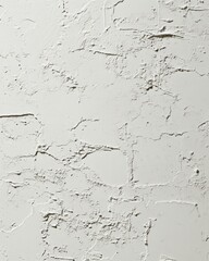 Fototapeta premium Textured, white wall background with rugged surface, indoor shot. Architectural detail for design use