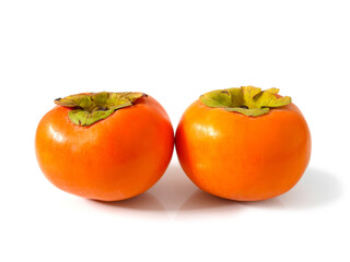 Group of fresh ripe persimmons