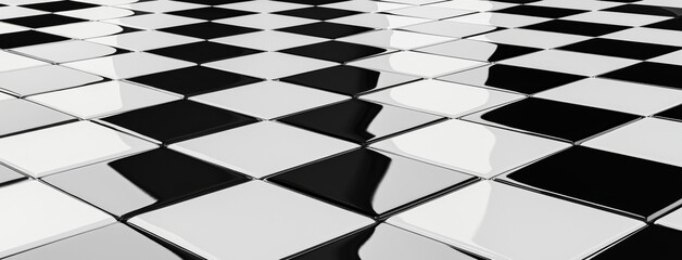 Obraz premium Luxury background with copy space serves as the backdrop for this Cyber Monday banner, complete with mosaic and Chrome 3D text on rectangle tiles