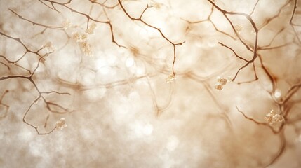 A close-up view of amyloid plaques in the brain, featuring deposits on nerve cells under a microscope. Featuring Alzheimer's research