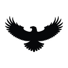 Fototapeta premium eagle silhouette, flying bird silhouette