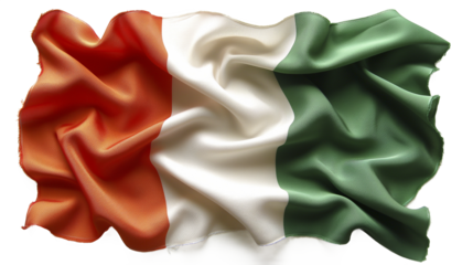 Italy flag displayed in a vibrant and textured style