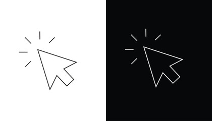 Click icon set. pointer arrow icon. cursor icon vector