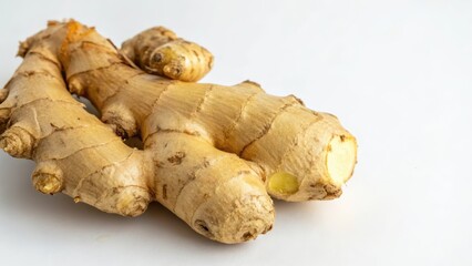 Ginger Root on White Background
