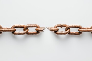 Obraz premium Rostige Kette – Symbol für Stärke und Zerbrechlichkeit