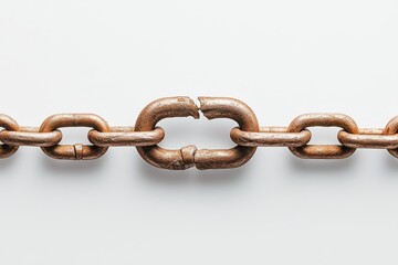 Fototapeta premium Rostige Kette – Symbol für Stärke und Zerbrechlichkeit