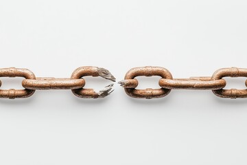 Obraz premium Rostige Kette – Symbol für Stärke und Zerbrechlichkeit