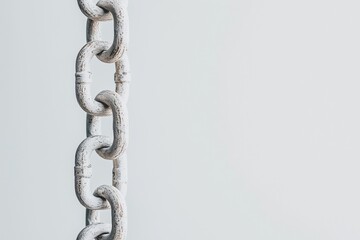 Fototapeta premium Rostige Kette – Symbol für Stärke und Zerbrechlichkeit