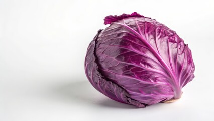 Red Cabbage on White Background