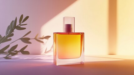 Elegant Perfume Bottle with Soft Natural Light