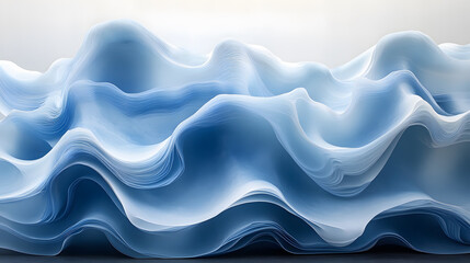 Fototapeta premium Abstract blue waves with a soft, wavy texture