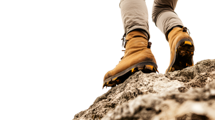 hiking boots on mountain