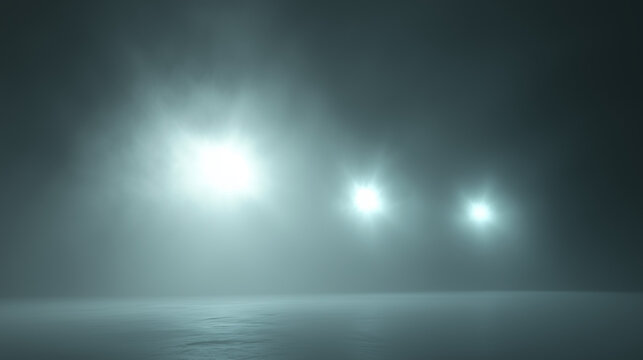 Mysterious Lights in the Night Sky. UFO UAP - AI Generated