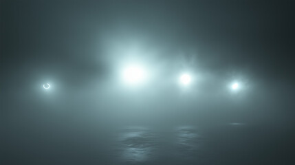 Obraz premium Mysterious Lights in the Night Sky. UFO UAP - AI Generated