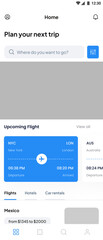 Flight Search, Vacation Plane Ticket, Airline Booking, Trip & Travel Finder App Ui Kit Template