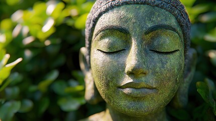 Obraz premium A majestic statue of a buddha symbolizing peace and enlightenment in a meditative pose