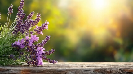 Breathtaking Lavender Flowers Arranged Beautifully on a Rustic Wooden Table Perfect for Flower-Themed Imagery That Captivates and Enchants Every Viewer
