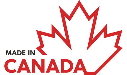 Made In Canada Maple Leaf Outline Logo