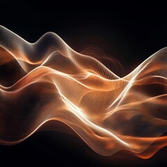 Fototapeta premium abstract background Concept. Abstract Orange Digital Waveform Visualization.
