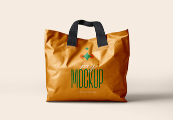 Versatile Tote Bag Mockup, Realistic Textures and Shadows, Customizable Design for Branding, Shopping, and Packaging Presentation