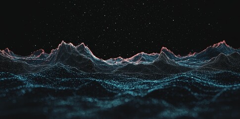 An abstract background with a blue and purple gradient and wavy dotted patterns is well-suited for digital designs and can also be used as a wallpaper