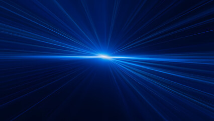 Obraz premium Blue light rays create a dynamic motion across the dark abstract backdrop